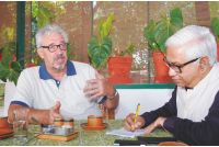 Christoph Bertrams, Director of Max Mueller Bhavan, Bengaluru, in conversation with Senior Journalist N. Niranjan Nikam. 