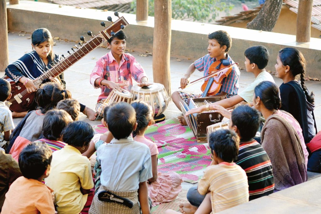 Children attend music and academic classes at the Kalkeri Sangeet Vidyalaya near Dharwad | D Hemanth