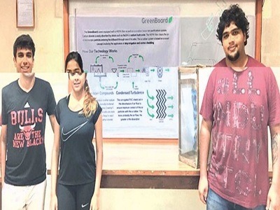 Students Dhruv Suri, Rahil Nayak and Priyanshi Somani have developed the billboard