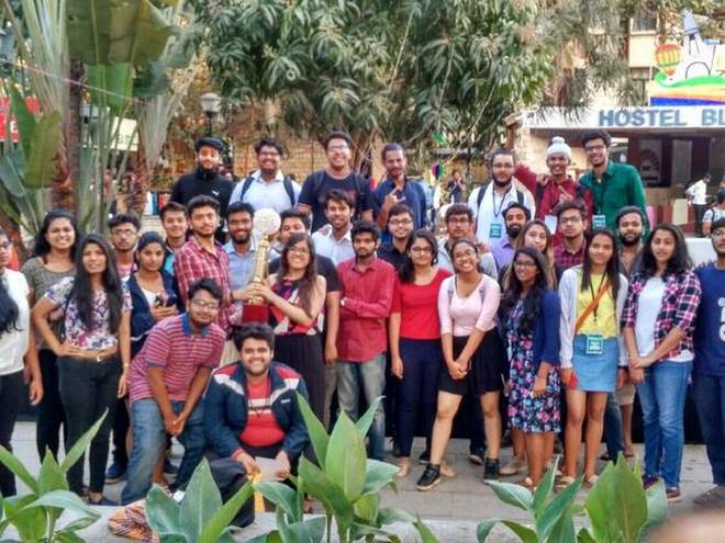 Students of Manipal Institute of Technology who took part in IIM Bangalore’s cultural fest. | Photo Credit: handout_mail
