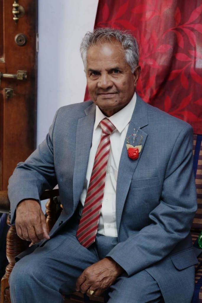 A recent picture of local footballer Arumainayagam (78). 