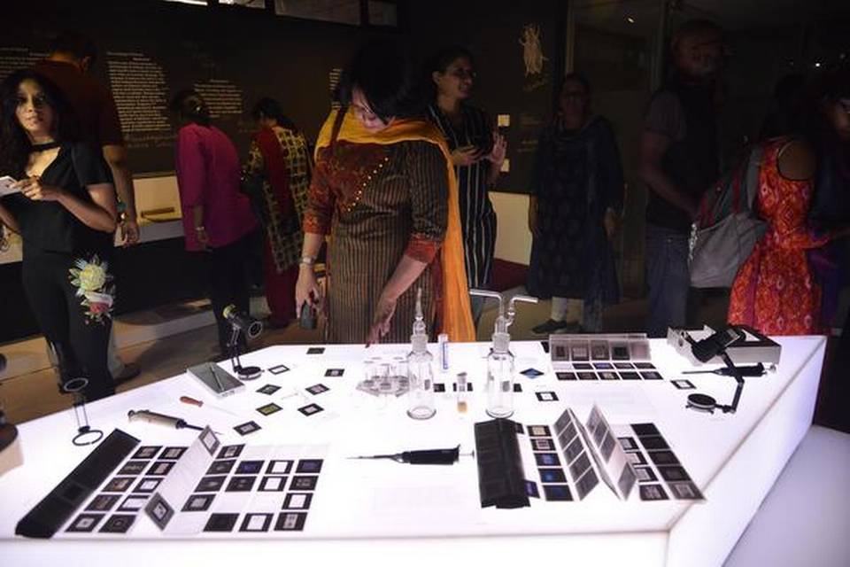 Visitors at the museum on Monday. | Photo Credit: V Sreenivasa Murthy