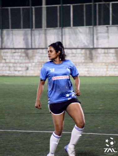 The footballer from Bengaluru has a foot in the door - an opportunity to play for the reserve side of Madrid Club de Futbol Femenino, a La Liga Division 1 side. She feels that’s all she needs to kick open that metaphorical door to be a full-time professional 