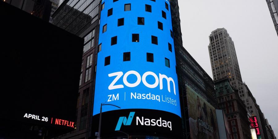 A billboard of Zoom app. (Photo| AP)