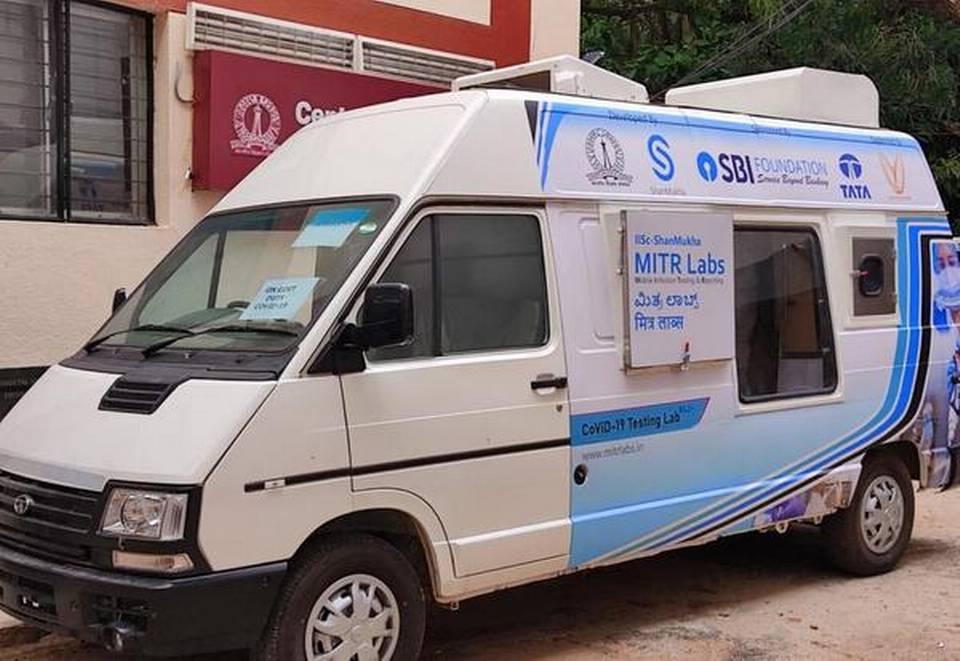 The mobile RT-PCR testing laboratory created by IISc. | Photo Credit: Special Arrangement